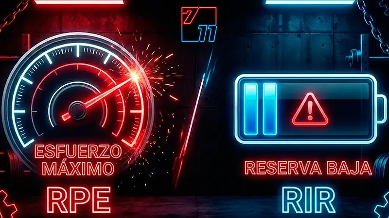 Esfuerzo percibido RPE vs. Repeticiones en reserva RIR