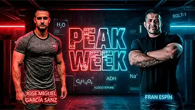 Atleta en poses obligatorias durante la puesta a punto